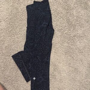 lululemon athletica Navy Floral Leggings